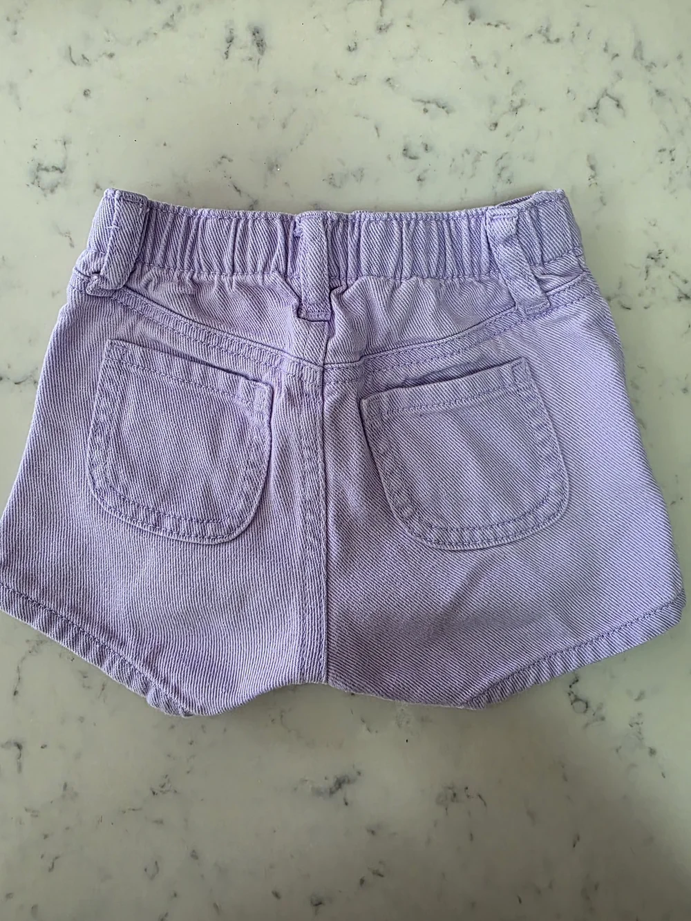 Old Navy Lilac Denim Button-Front Baby Shorts 18-24mo